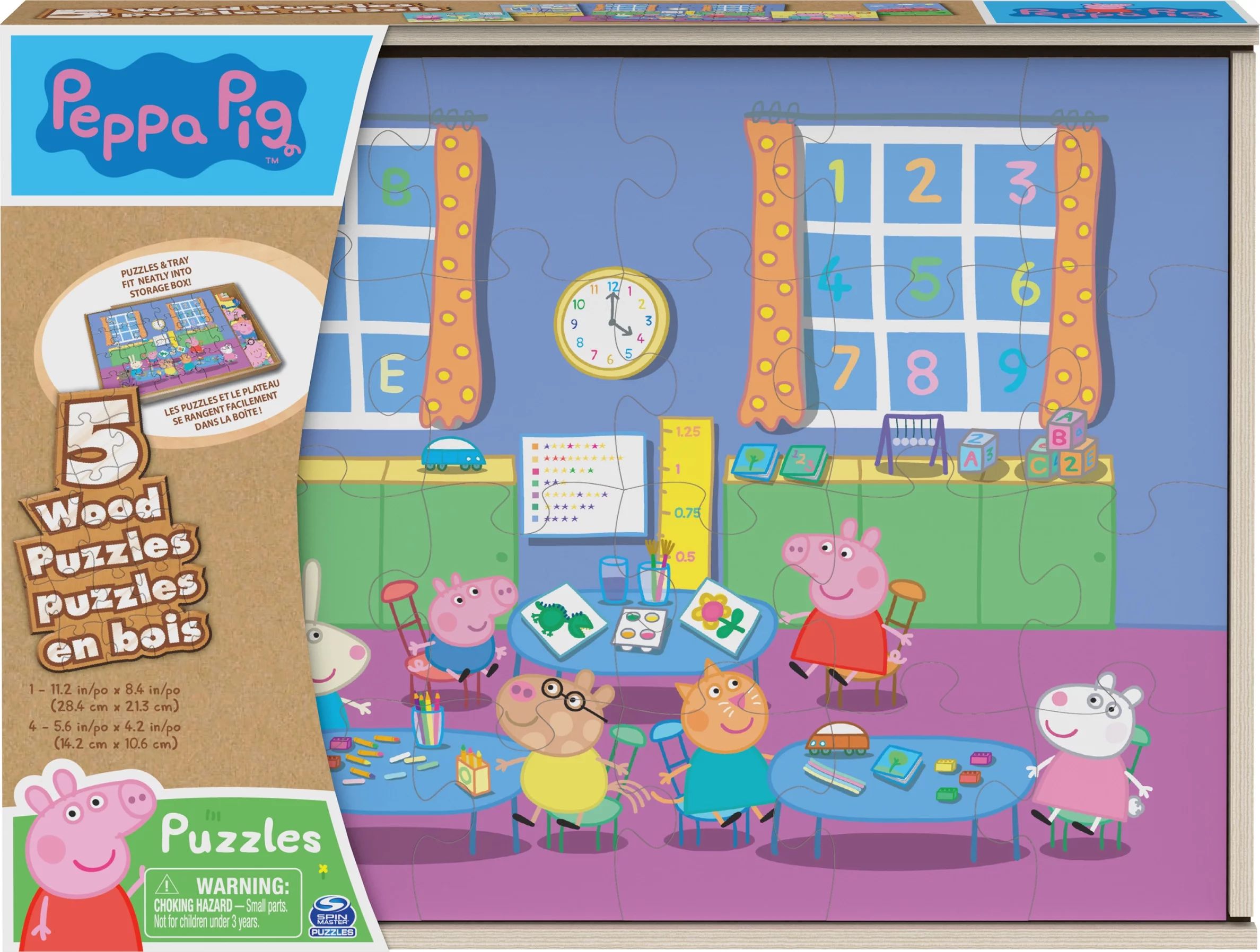 Peppa Pig 5-Pack of wood Jigsaw Puzzles for Families, Kids, and Preschoolers Ages 3 and Up - Walm... | Walmart (US)