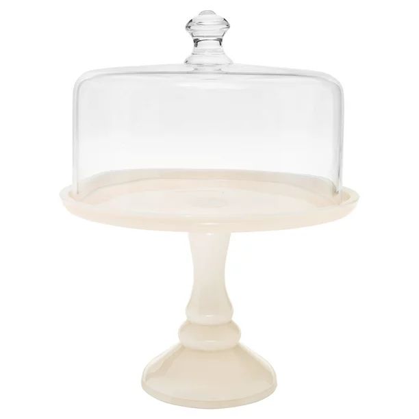 The Pioneer Woman Timeless Beauty 10-Inch Cake Stand with Glass Cover, Milk White | Walmart (US)