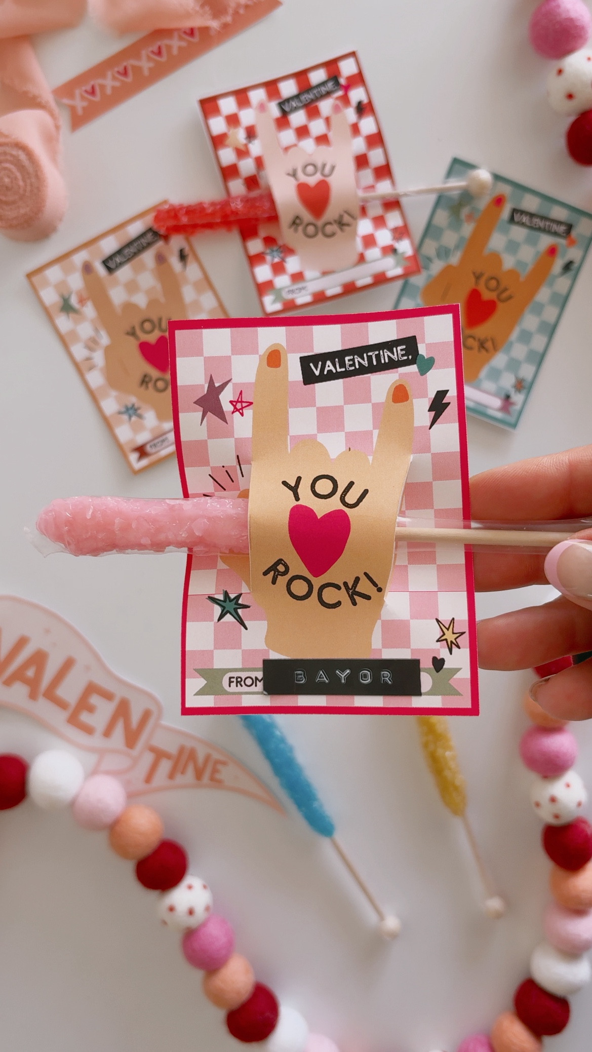 🎸 Valentine, you ROCK! 🤘 These fun tags paired with rock candy make the coolest Valentine’s Day treat! Grab the printable now at thelettervee.com! 🍭🎶

#LTKSeasonal #LTKParties #LTKKids