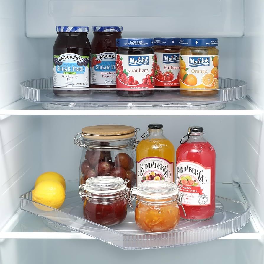 Lazy Susan Organizer for Refrigerator 16.5''x11'' Rectangular Fridge Turntable Organizers and Sto... | Amazon (US)