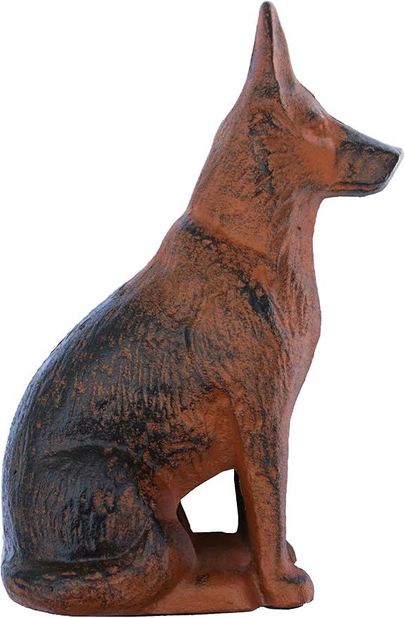 Lulu Decor, Cast Iron Dog Statue Dog Stopper, Weighs 4.2 lbs (German Shepard) | Amazon (US)