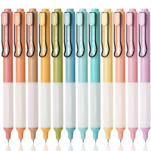 Mr. Pen- Retractable Gel Pens, 12 Pack, Black Ink, Pastel Barrels, Fine Point 0.5 mm, Fast Dry, Smooth Writing, Cute Pens for Drawing, Writing Planner and School Supplies | Amazon (US)