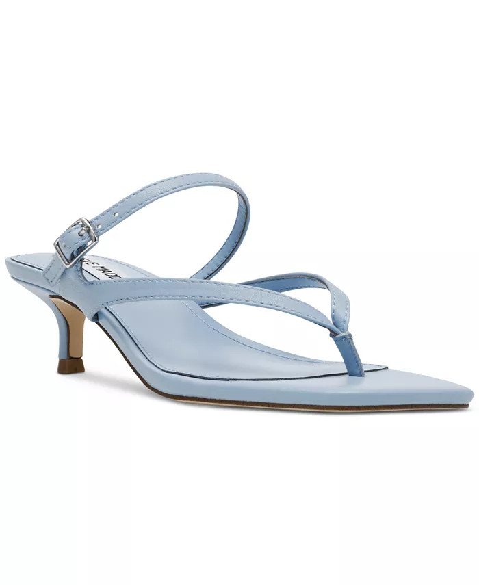 Women's Jessa Banded Kitten-Heel Slip-On Sandals | Macy's