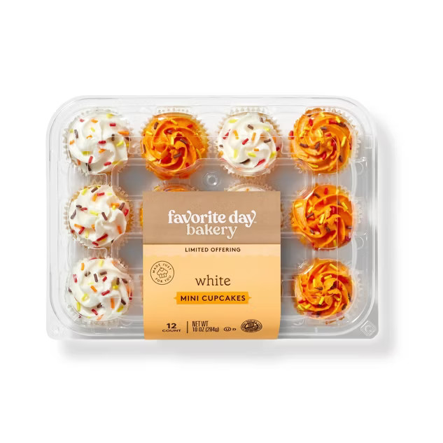 Harvest Vanilla Mini Cupcakes - 10oz/12ct - Favorite Day™ | Target