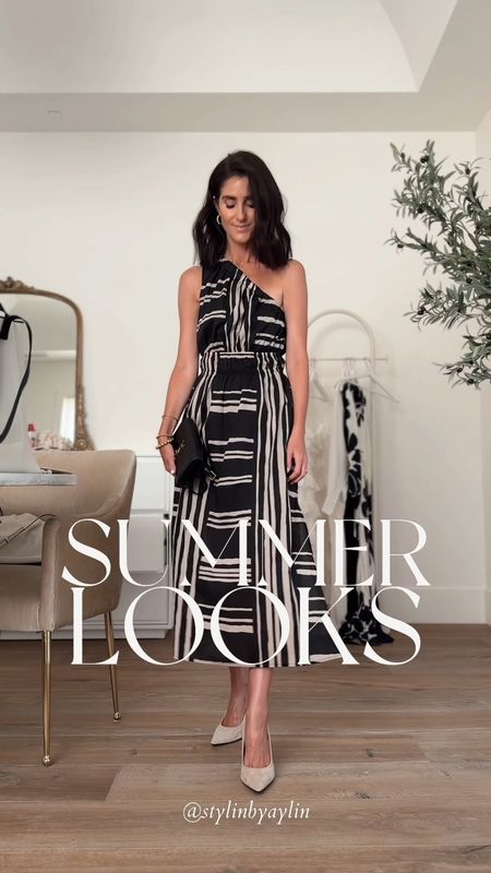 4 new looks for summer ☀️  I love that all these pieces can be dressed up or down ✨ I’m just shy of 5-7” for reference 

Rails dress: XS
Black and white dresses: S
Top & skirt: XS 

@Nordstrom #nordstrompartner 

#LTKVideo #LTKStyleTip #LTKFindsUnder100