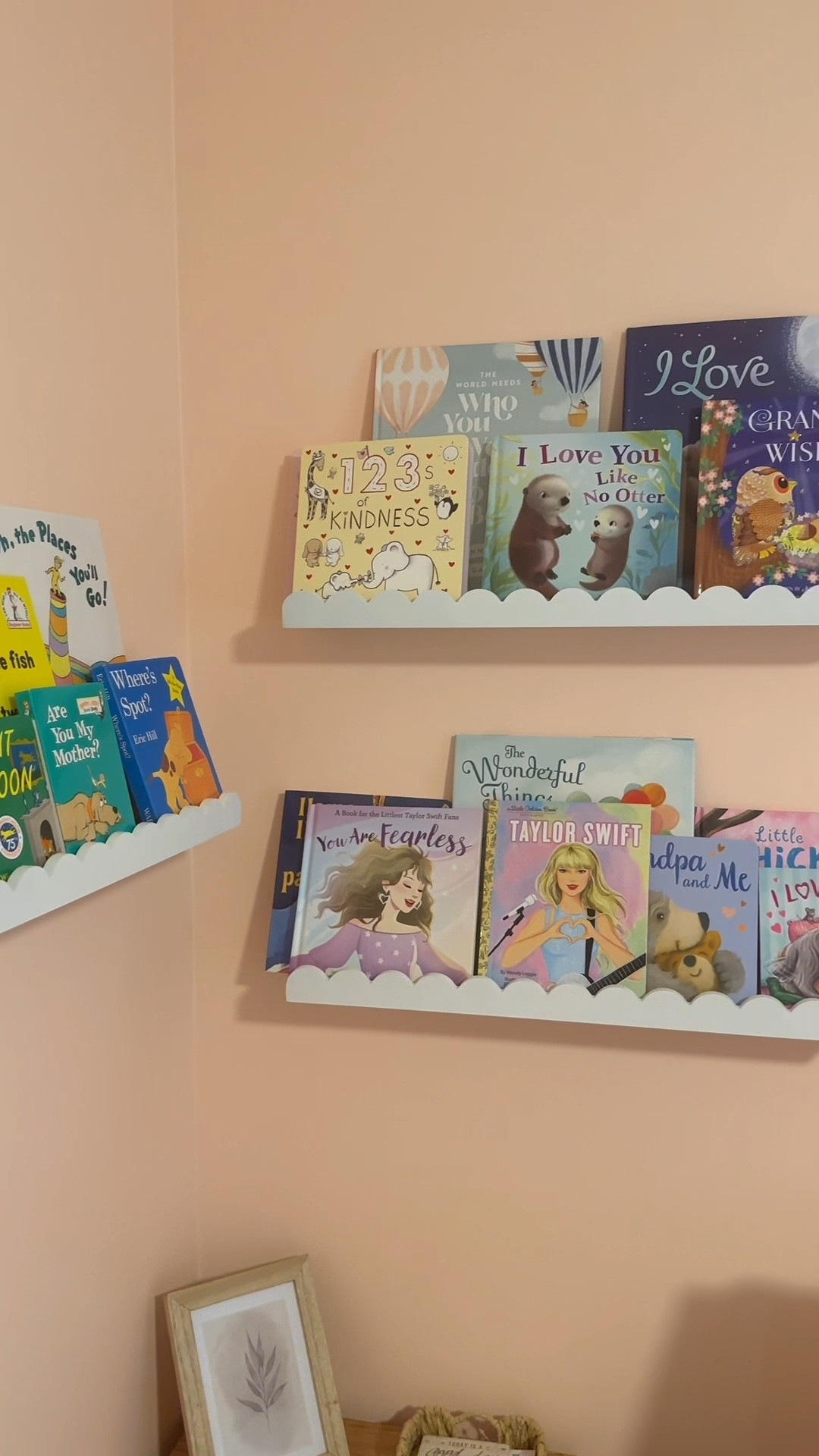 Obsessed with these cutesy bookshelves in Ada’s room! 

Having the two different sizes for books and decor ties it all in so perfectly 💕

#LTKHome #LTKBaby