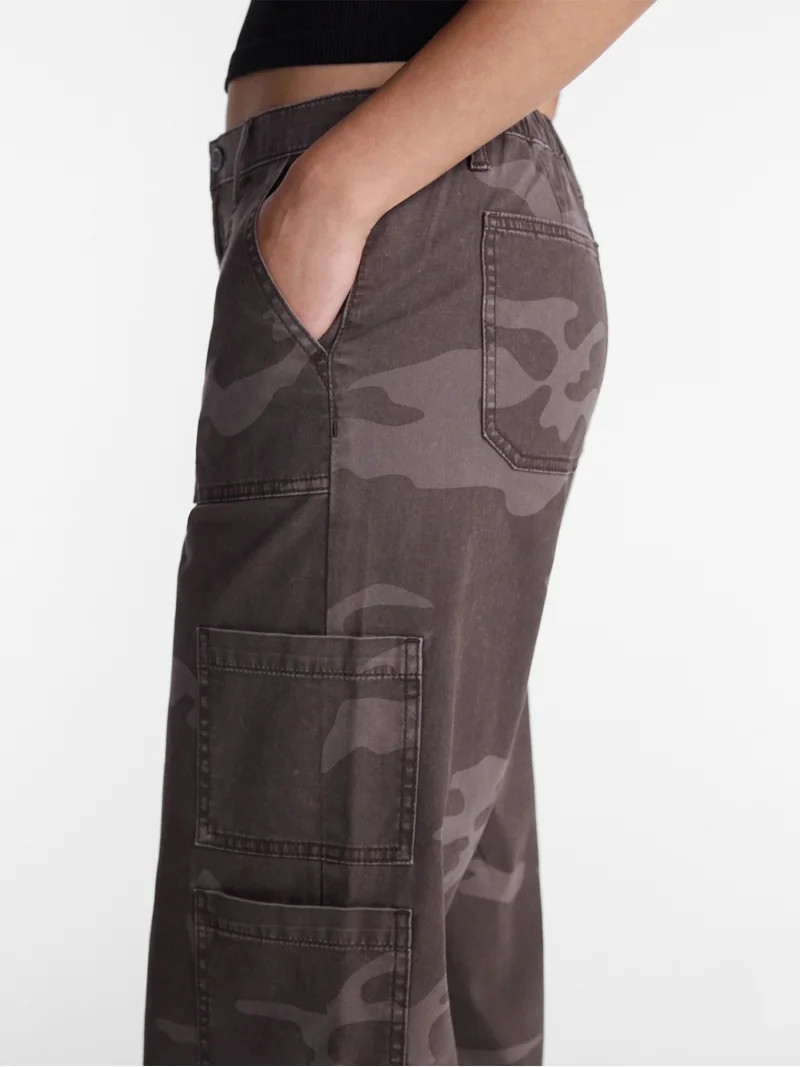 No Boundaries Wide Leg Cargo Pants, 33.5" Inseam, Women's and Women's Plus XXS-4X | Walmart (US)