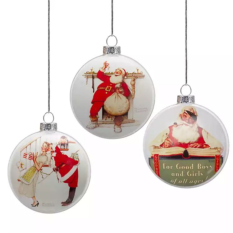 Rockwell Classic Holiday Scene Ornaments, Set of 3 | Kirkland's Home