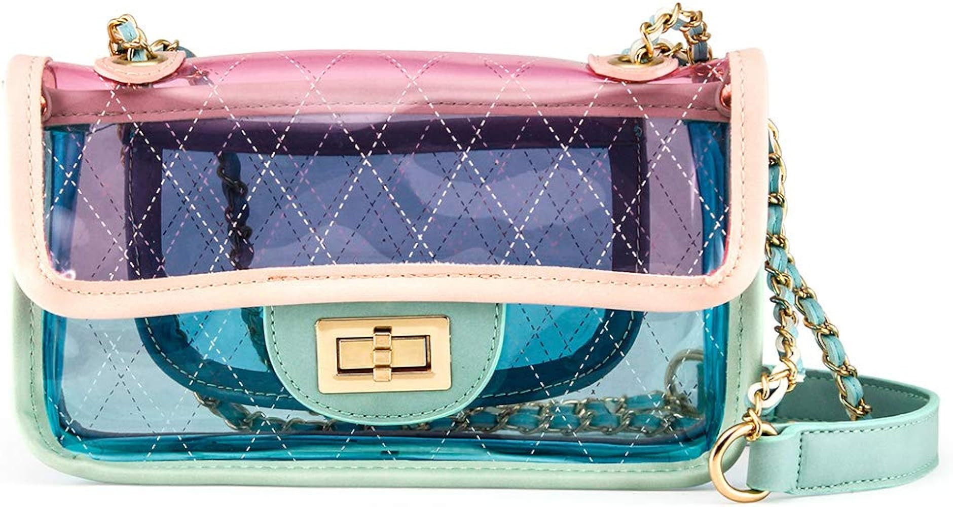 Oct17 Women Mini Transparent Plastic Crossbody Durable Summer Shoulder Bag Purse | Amazon (US)