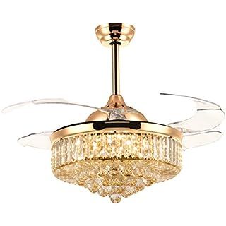 MOOONICHE 48 Inch Crystal Ceiling Fan with Light and Remote Modern Dimmable Fandelier Invisible R... | Amazon (US)