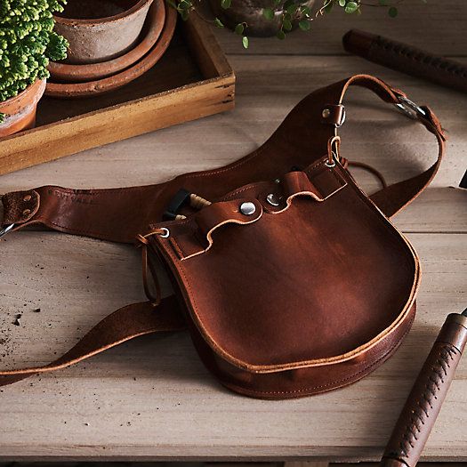 Leather Garden Tool Belt with Pouch | Terrain