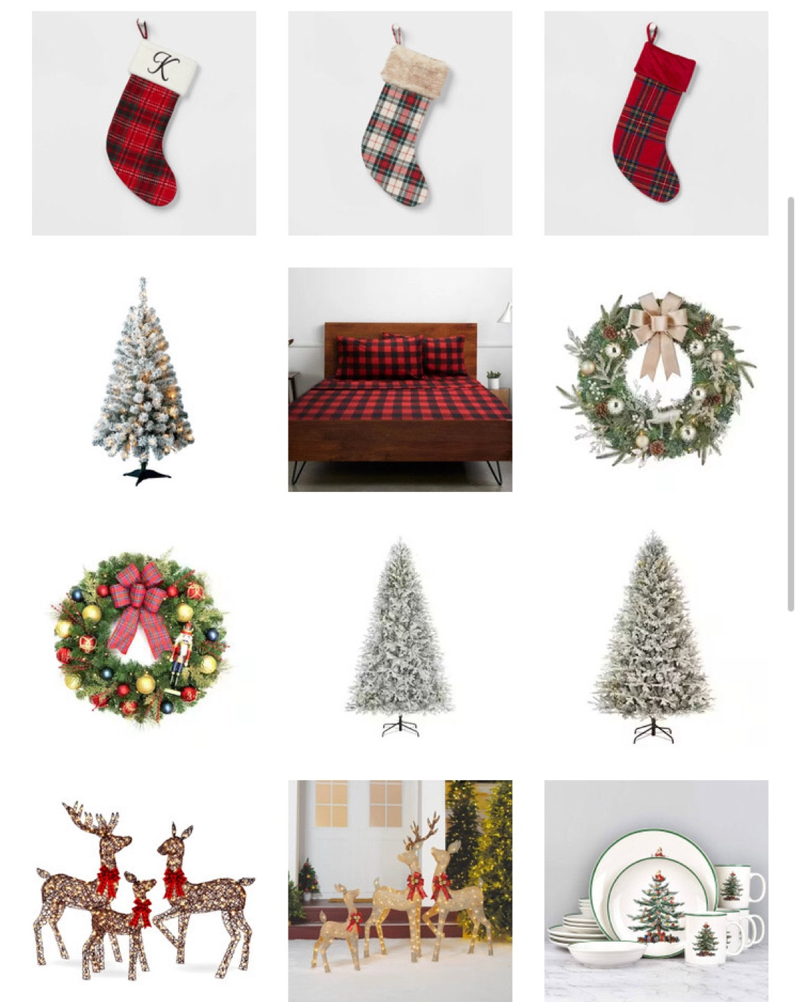 We’re decorating our Christmas tree this weekend! Here are some classic Christmas decor. We love flocked Christmas trees, rattan deer, plaid stockings and classic Christmas plates. ❤️

#LTKCyberWeek #LTKSeasonal #LTKHoliday
