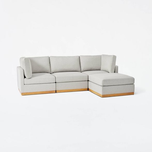 4pc Woodland Hills Modular Sectional Sofa Set Light Gray - Threshold™ designed with Studio McGe... | Target