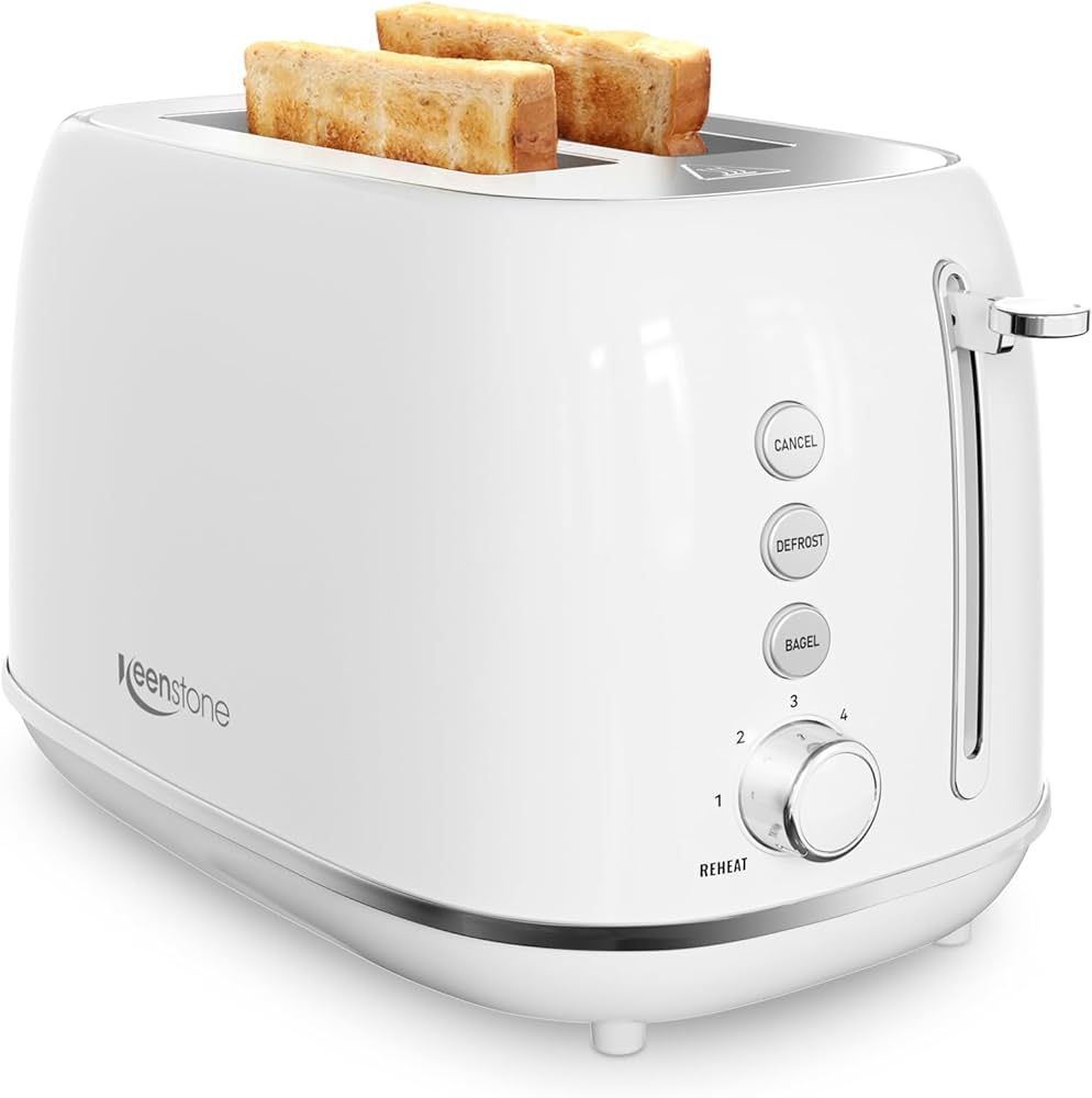 2 Slice Stainless Steel Toaster Retro with 6 Bread Shade Settings, Bagel, Cancel, Defrost Functio... | Amazon (US)