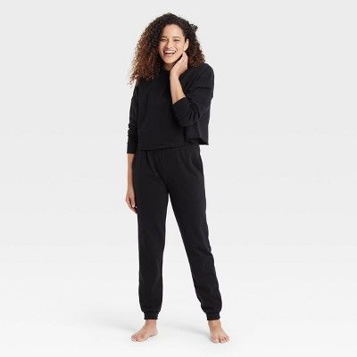 Target/Women/Women's Clothing/Pajamas & Loungewear/Pajama Tops‎Women's Fleece Cropped Lounge Sw... | Target