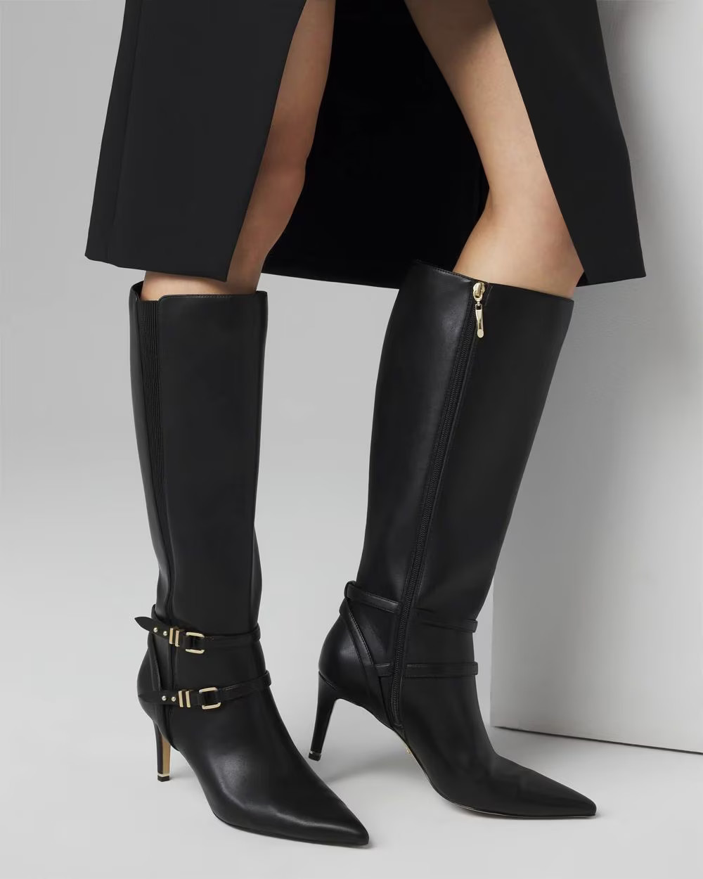 Tall Double Buckle Boot | White House Black Market