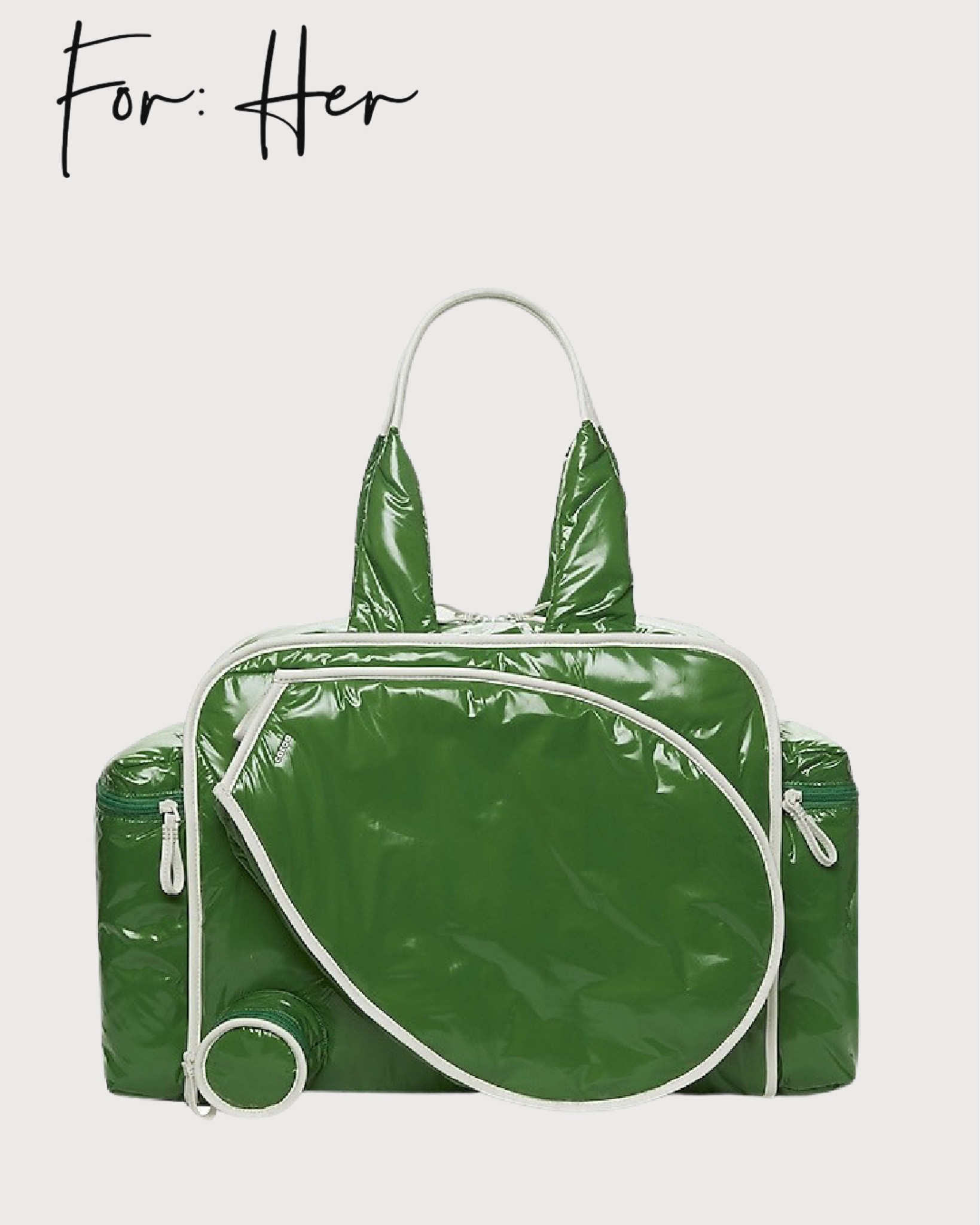 She will be happy to have this tennis bag courtside.  This perfectly Kelly green racquet bag is a must have for the tennis club, and large enough to carry a change of clothes post match.

#GiftsForHer #GiftsForMom #TennisLover #TennisBags #SportyGifts


#LTKCyberweek #LTKGiftGuide #LTKfit