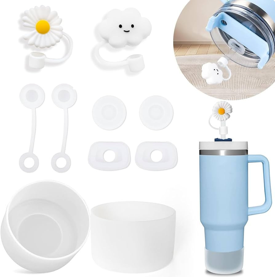 BonneChance Stanley Cup Accessories - 6pc Spill Proof Stoppers, Straw Covers, Boot for 40oz & 30o... | Amazon (US)