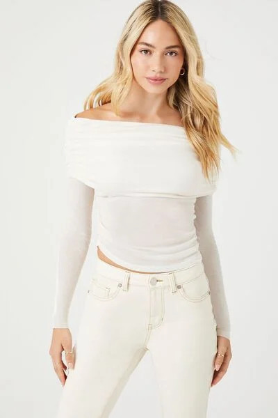 Off-the-Shoulder Shirred Top | Forever 21 (US)