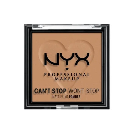 NYX Professional Makeup Can t Stop Won t Stop Mattifying Pressed Powder Caramel 0.21 oz | Walmart (US)