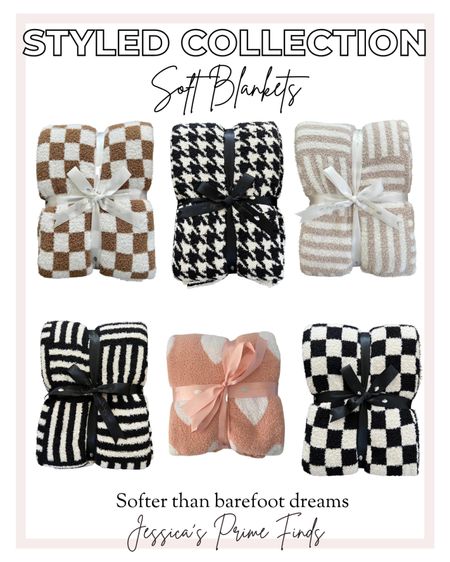 The softest blankets from the Styled Collection - barefoot dreams dupes houndstooth, checkered, hearts and more 

#LTKunder50 #LTKhome #LTKSale