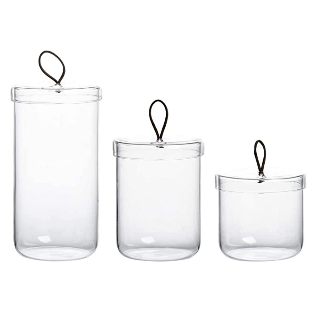Whole Housewares Premium Glass Apothecary Jars for Cotton with Handle | Target