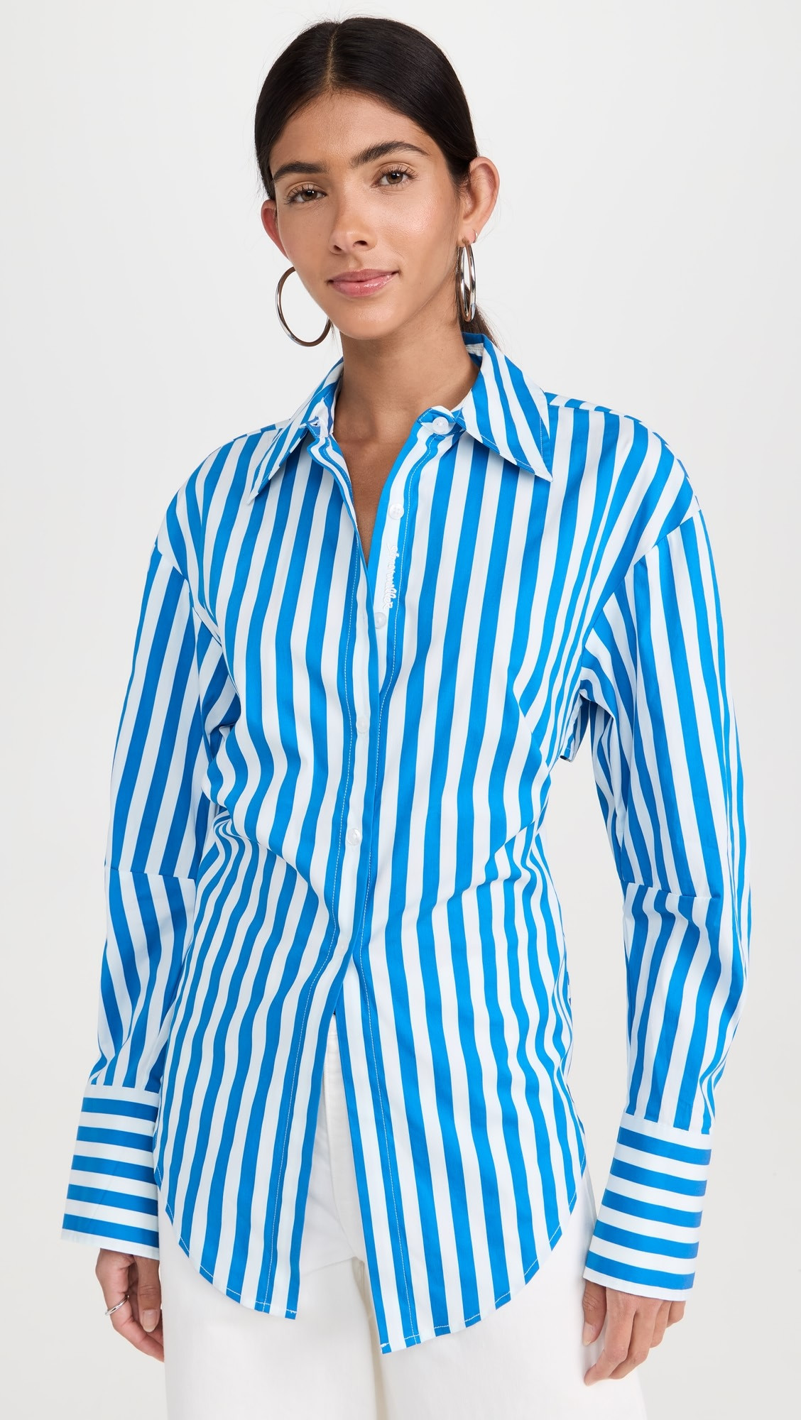 Loch Striped Poplin Button Up Top | Shopbop