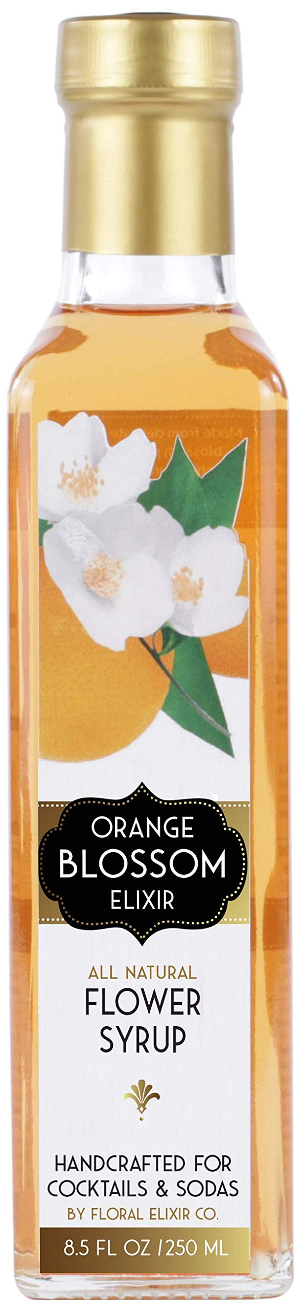 Floral Elixir Co. - All Natural FLOWER Syrup for Cocktails & Sodas, 8.5 oz (Orange Blossom) | Amazon (US)