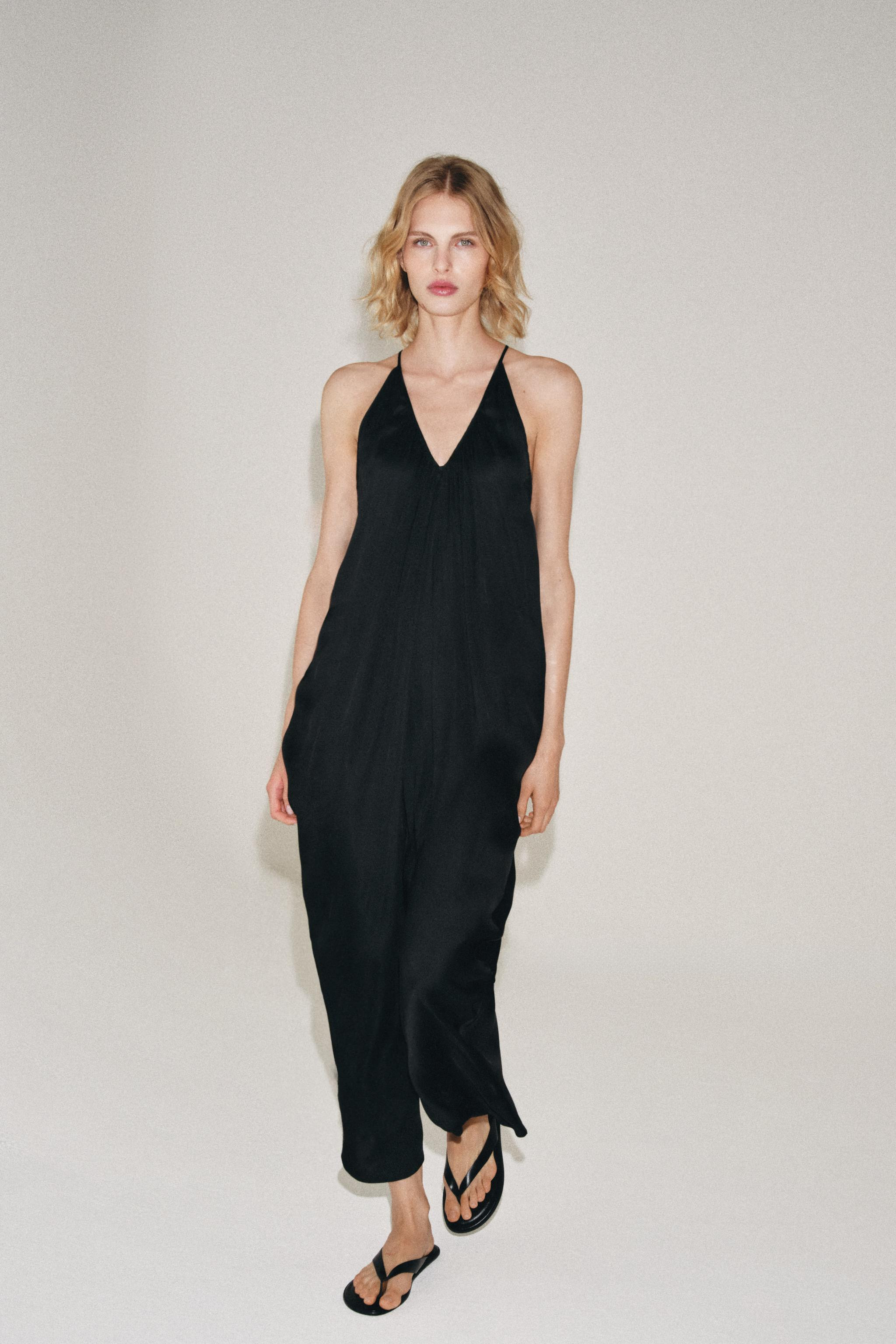 ZW COLLECTION SATIN DRAPED DRESS | Zara US