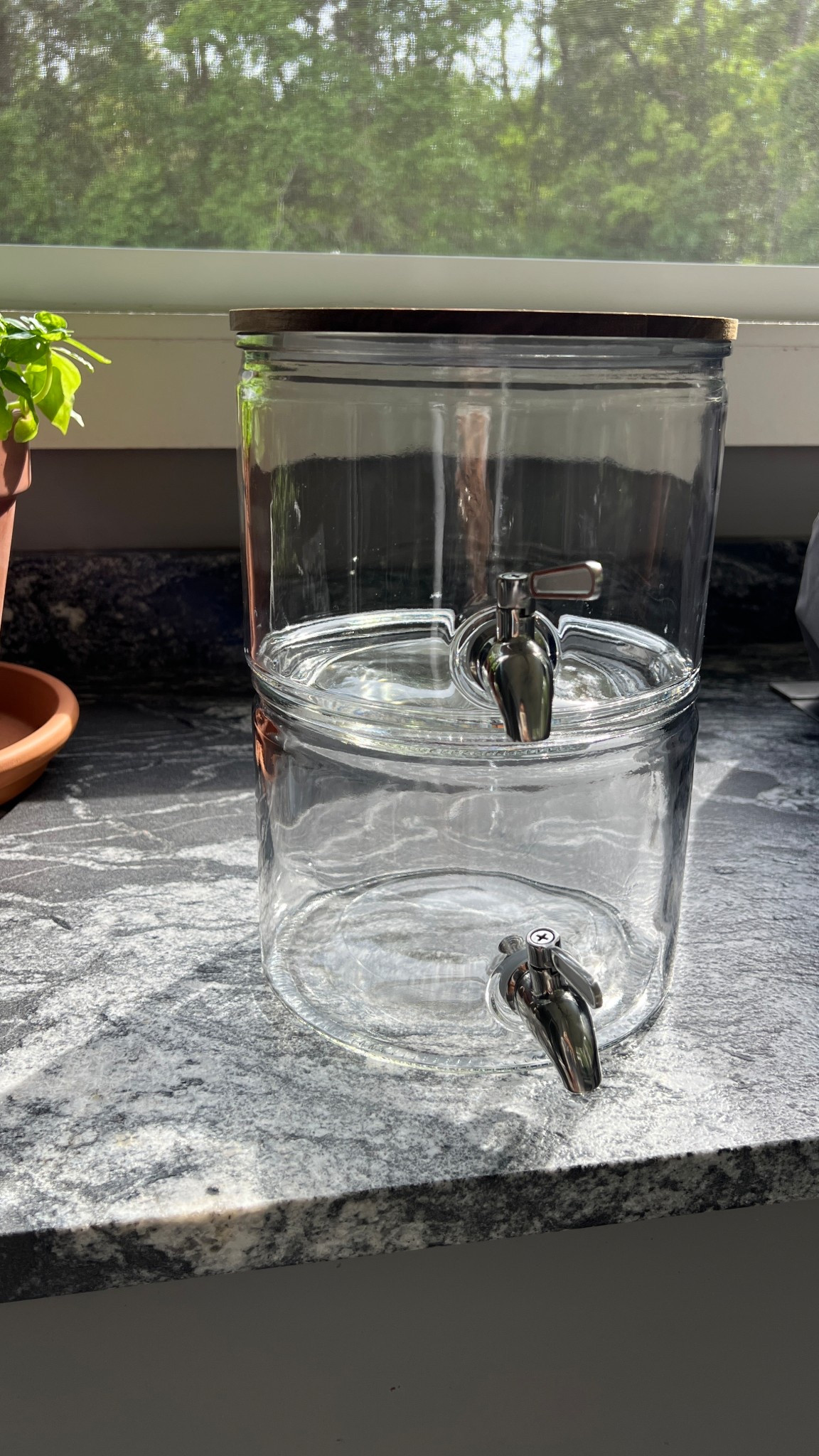 Stackable glass water dispenser!! 
#walmart #walmartfinds 