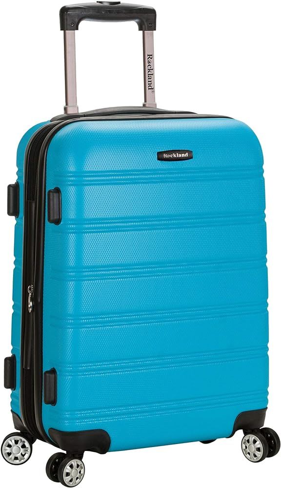 Rockland Melbourne Hardside Expandable Spinner Wheel Luggage, Turquoise, Carry-On 20-Inch | Amazon (US)