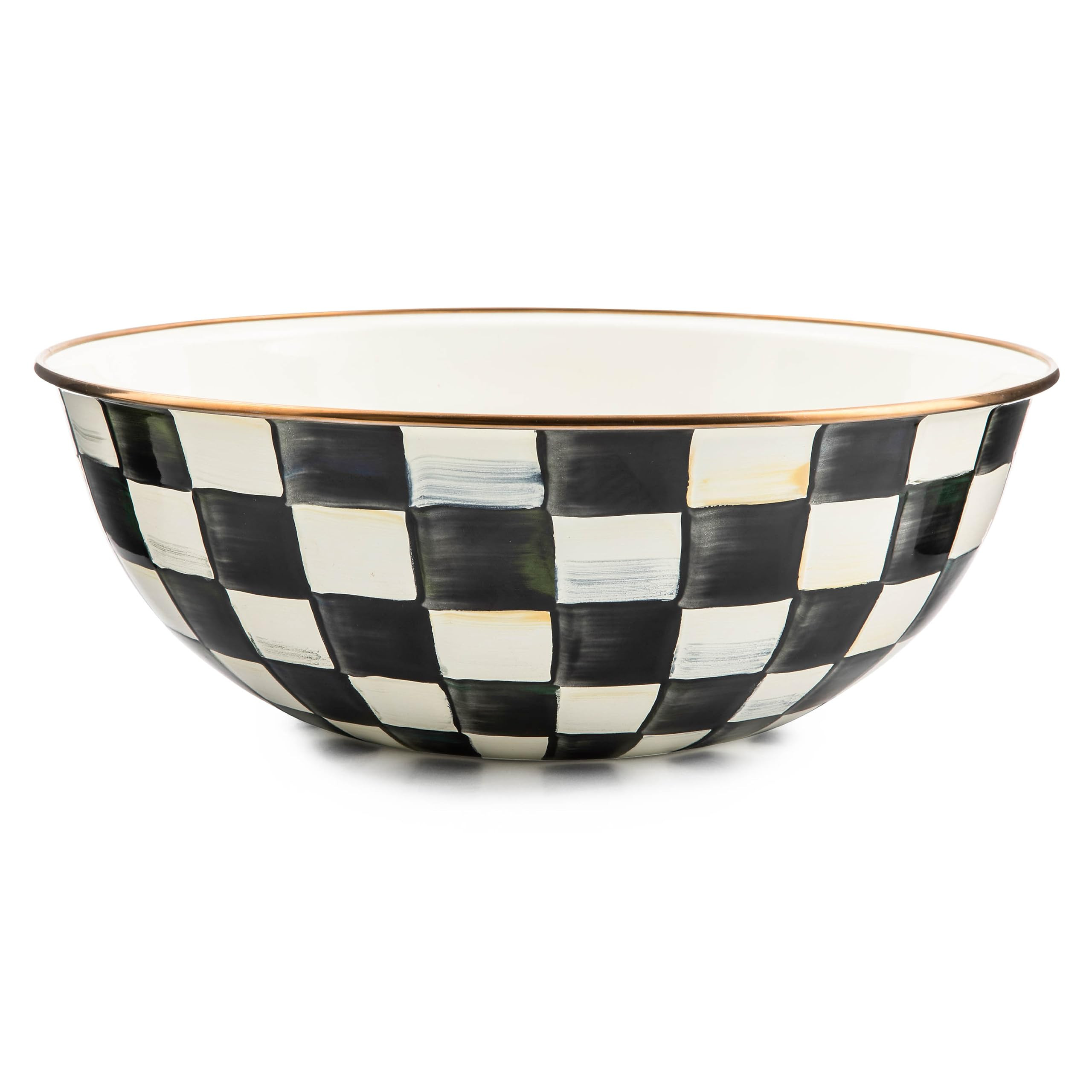 MACKENZIE-CHILDS Enamel Everyday Bowl, Serving Bowl for Entertaining, Extra-Large, Black-and-Whit... | Amazon (US)