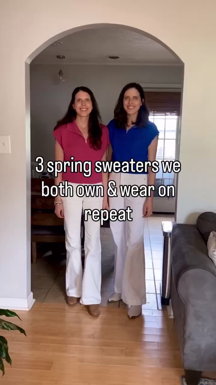 3 spring sweaters, we both reach for 🩷

these are all lightweight and perfect for spring

spring outfits 2026
Amazon sweaters 
Work outfits
Business casual workwear



#LTKootd #LTKSaleAlert #LTKSeasonal
