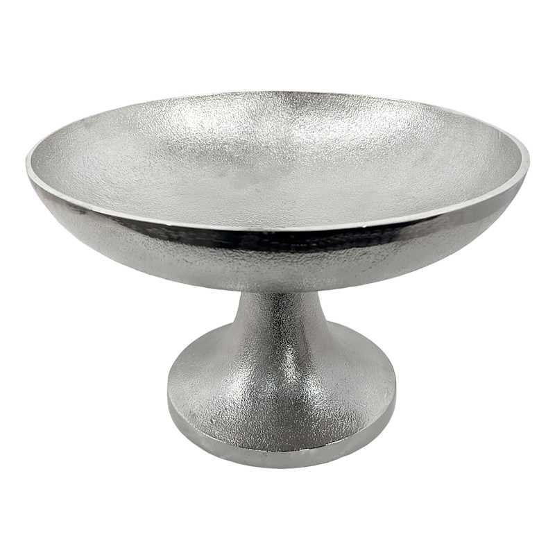 Silver Pedestal Bowl, 12" | At Home