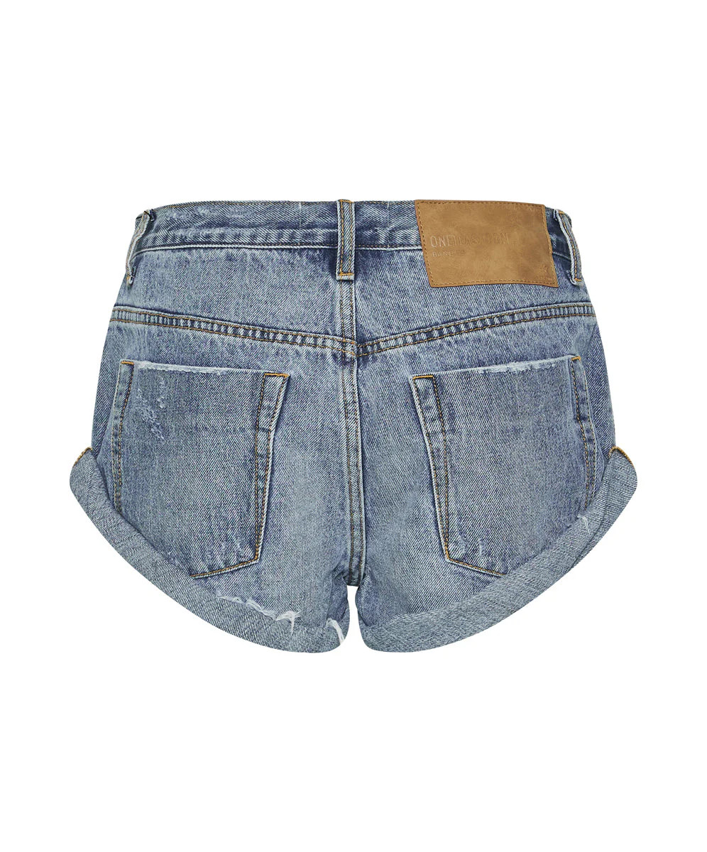 Bandits Low Waist Denim Shorts - Hollywood Blue | One Teaspoon | OneTeaspoon