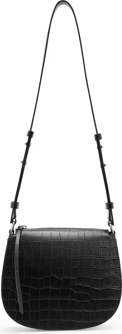 Captain Croc Embossed Leather Crossbody | Nordstrom