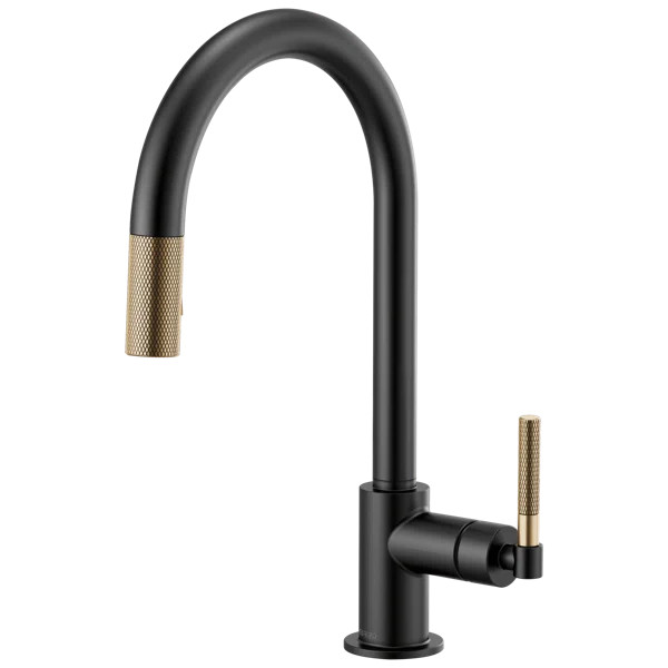 Litze® Pull-Down Faucet with Arc Spout and Knurled Handle | Wayfair North America