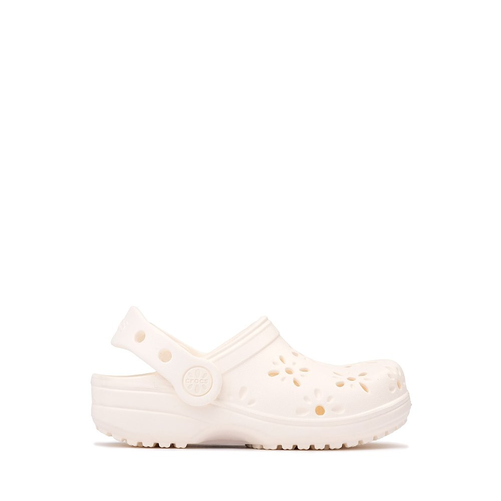 Crocs Classic Floral Cut-Out Clog - Baby / Toddler - Chalk | Journeys