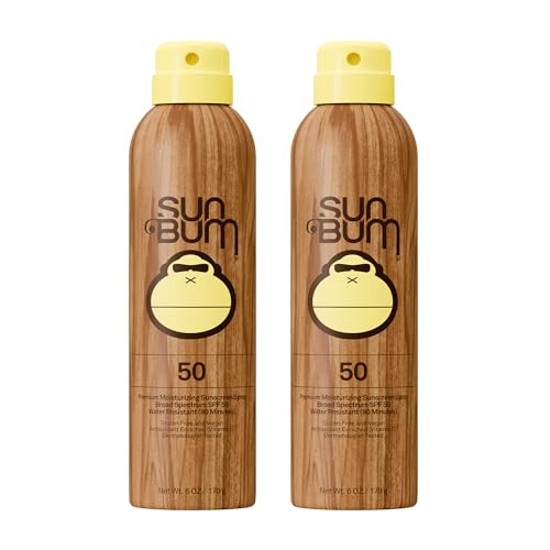Sun Bum Original SPF 50 Sunscreen Body Spray - Broad Spectrum Moisturizing Sunscreen with Vitamin E - Hawaii 104 Act Compliant (Made without Octinoxate & Oxybenzone) - 6 oz (Pack of 2) | Amazon (US)