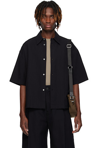 Studio Nicholson - Black Sanko Shirt | SSENSE
