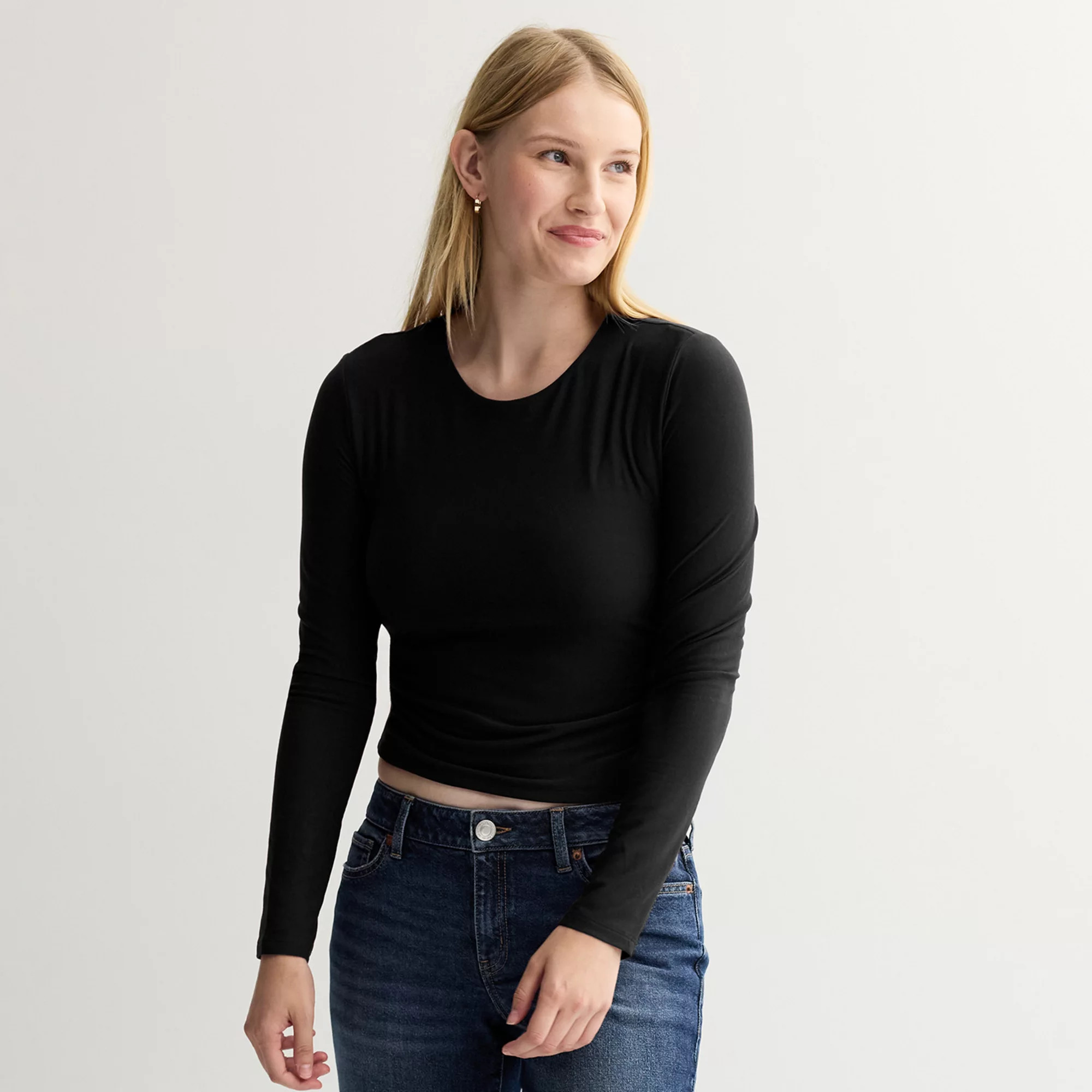 Juniors' Pink Republic Contour Side Cinch Long Sleeve Top | Kohl's