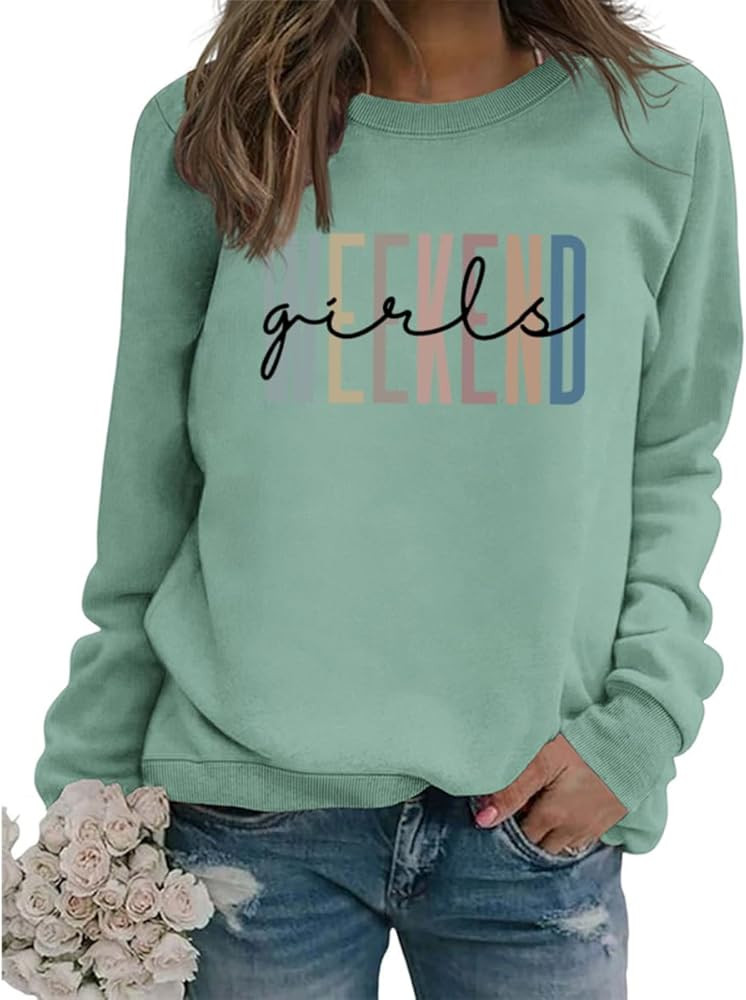 Girls Weekend Sweatshirt Women Girls Trip Shirts Best Friend Bestie Sister Travel Long Sleeve Pul... | Amazon (US)