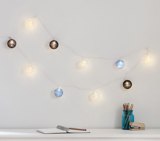 Woven String Lights | Pottery Barn Kids