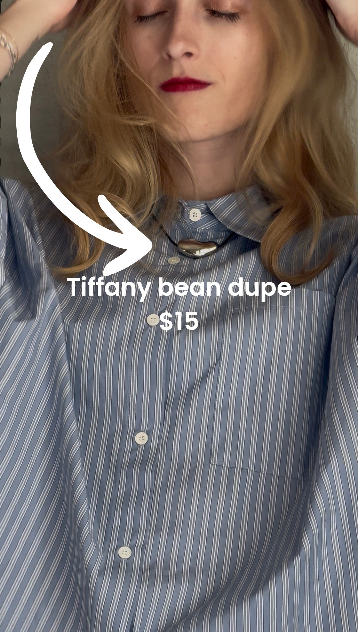 Tiffany bean dupe 🫘 only $15!!! #beannecklace #tiffanybean #dupe 

#LTKU #LTKSaleAlert #LTKootd
