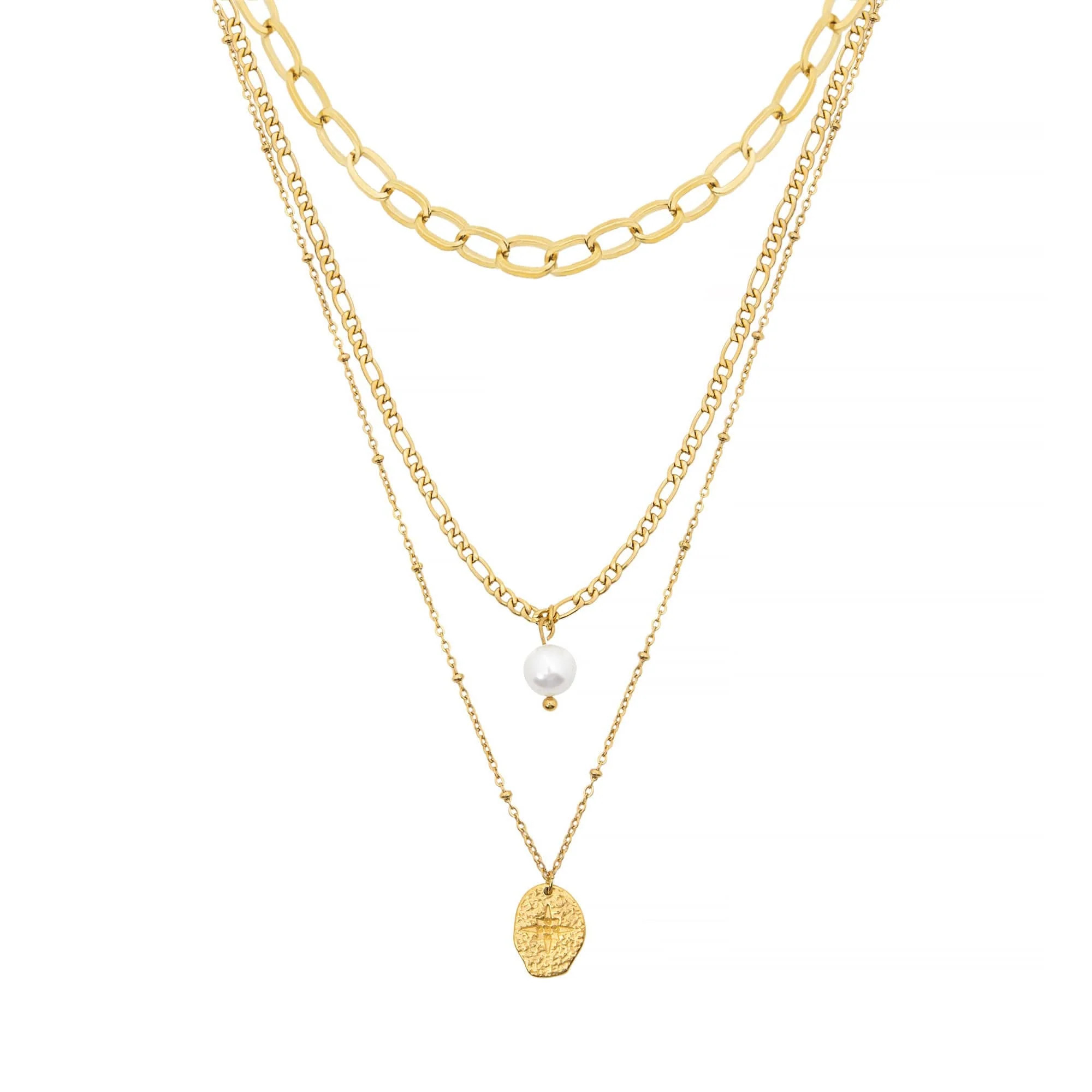 Cascade Pearl Layered Necklace | Bohomoon UK