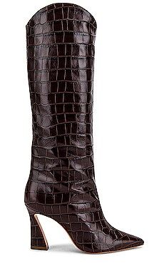 Schutz Maryana Flare Boot in Dark Chocolate from Revolve.com | Revolve Clothing (Global)