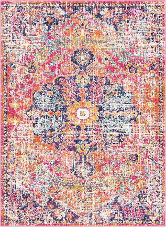 Artistic Weavers Odelia Vintage Bohemian Area Rug,5'3" x 7'3",Purple/Orange | Amazon (US)