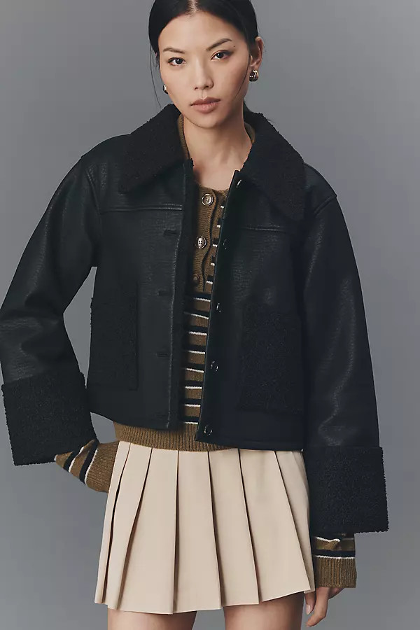 Dria Faux Leather Jacket | Anthropologie (US)