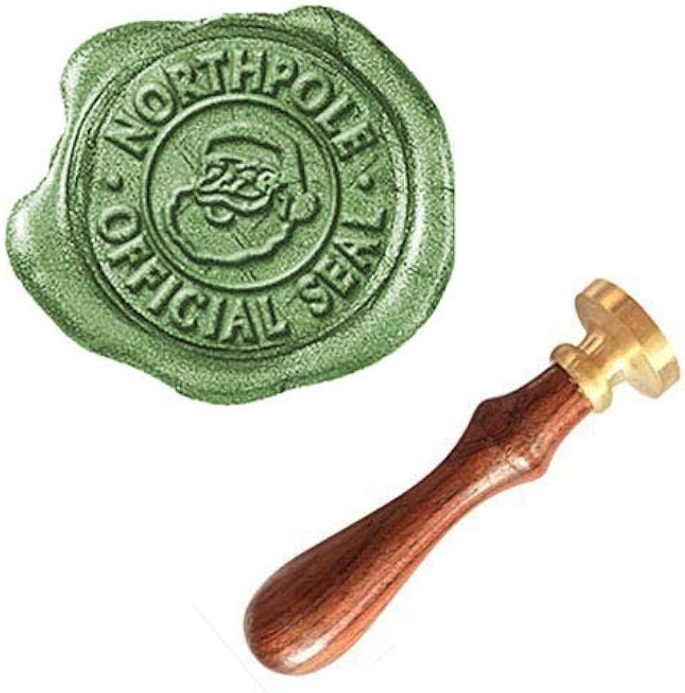 Vintage Santa Claus Northpole Official Seal Wax Seal Sealing Stamp Embellishment Wedding Invitati... | Amazon (US)