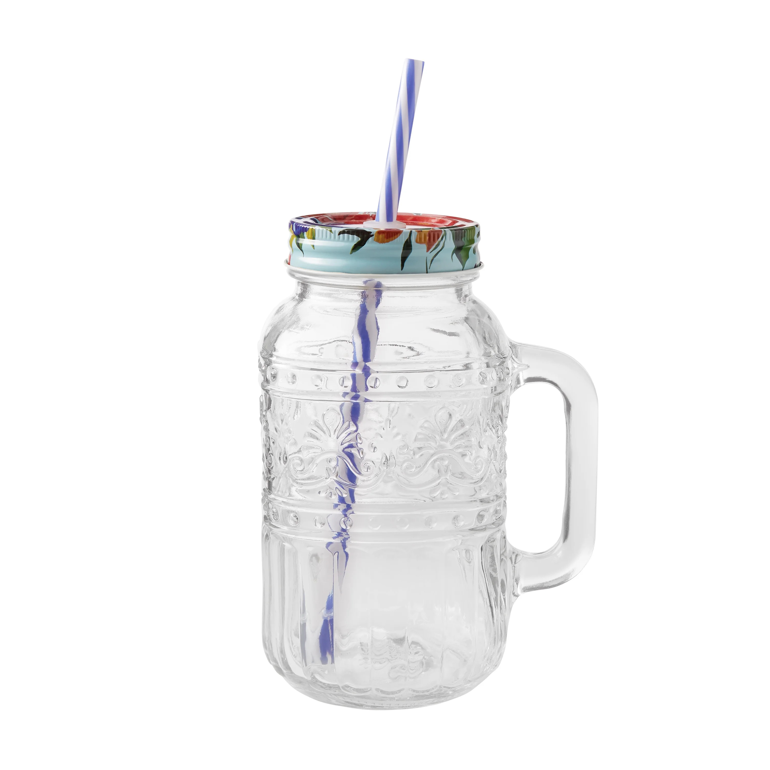 The Pioneer Woman Cassie 32-Fluid-Ounce Mason Jar Tumbler, Clear | Walmart (US)